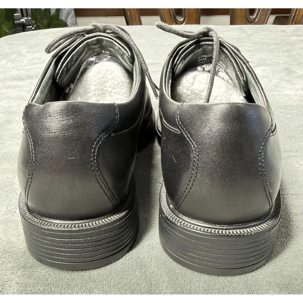 Rockport Shoes Mens Size 8.5 M Black Leather Derby Dress‎ Lace Up APM20311